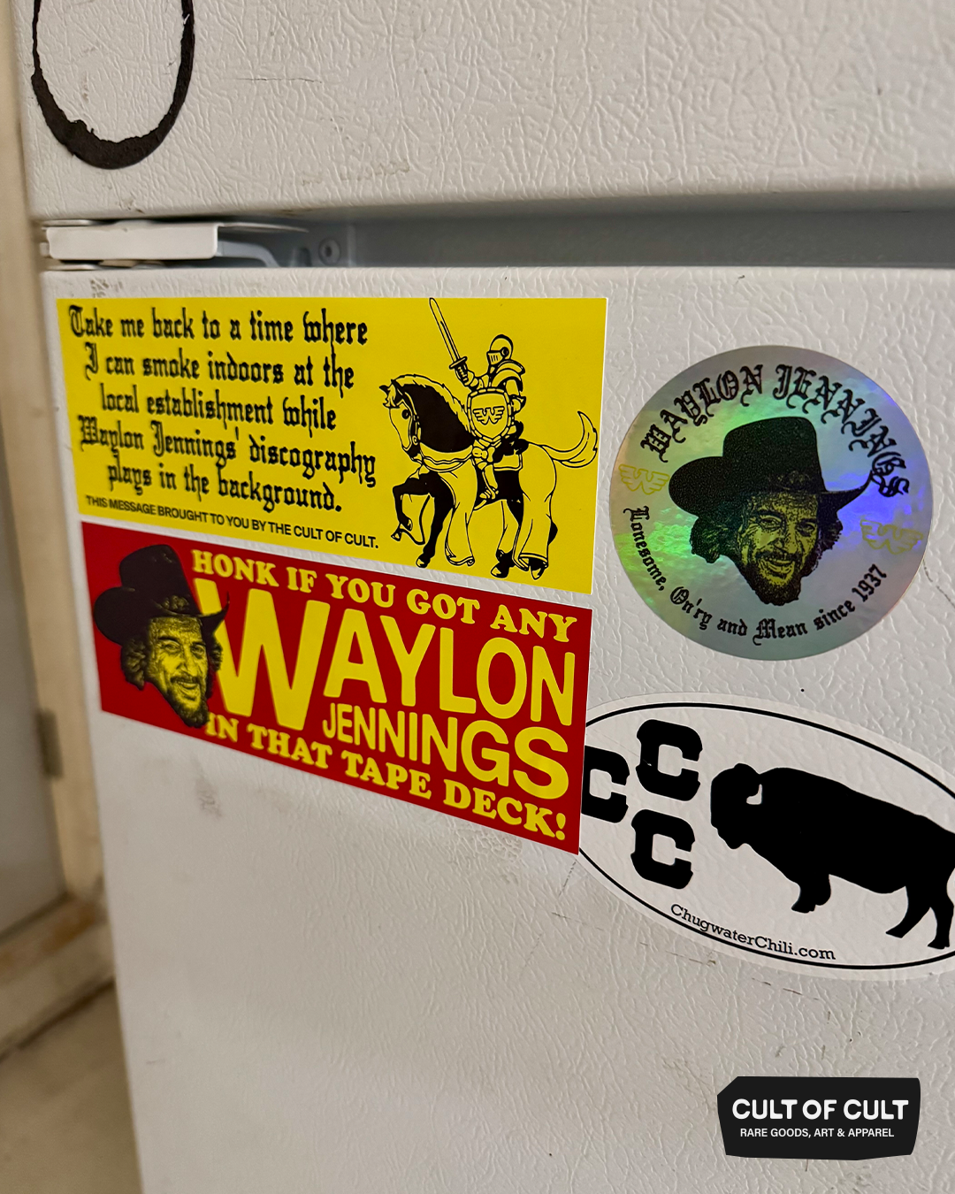 Waylon Jennings 2 Stickers