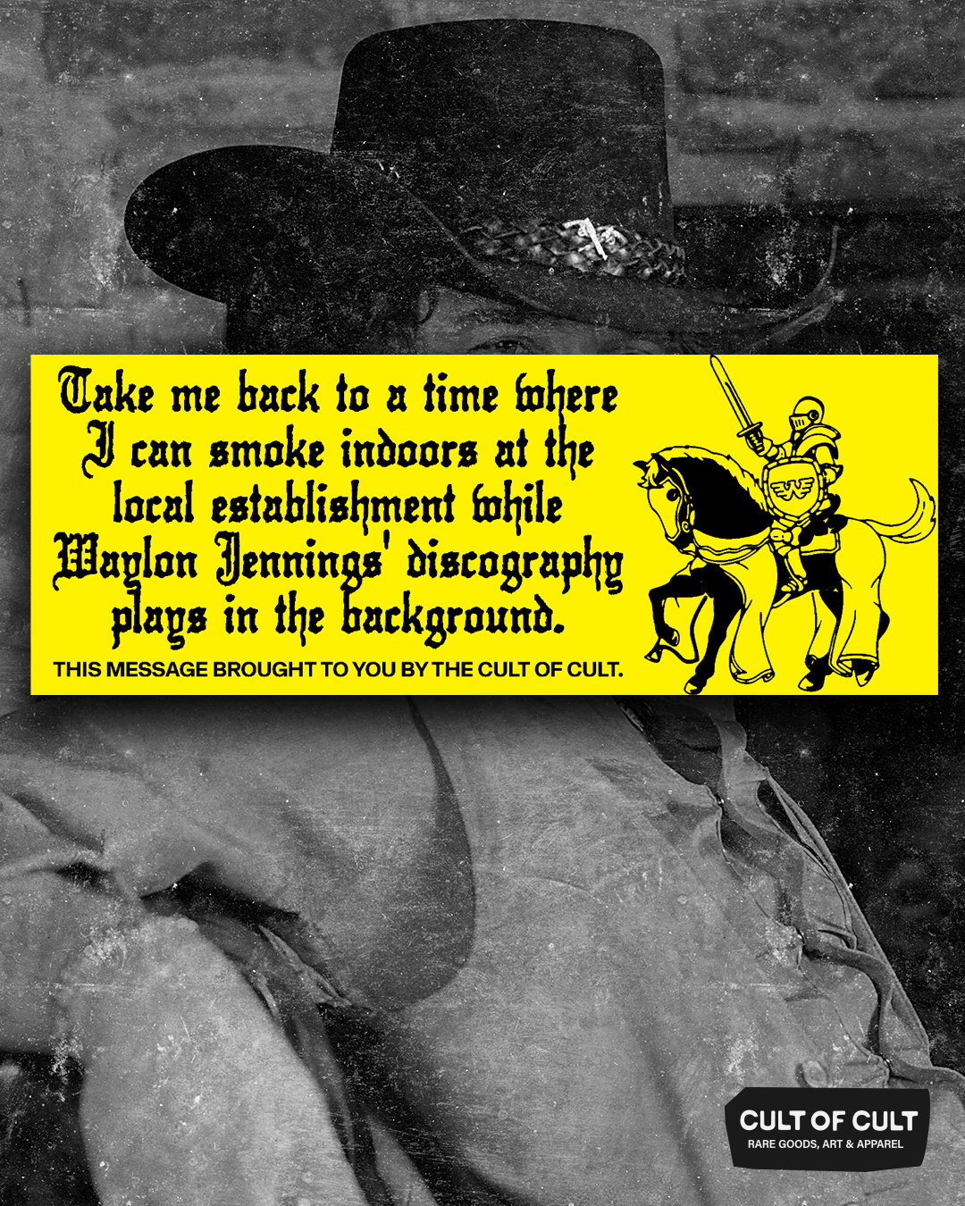 Waylon Jennings 2 Stickers