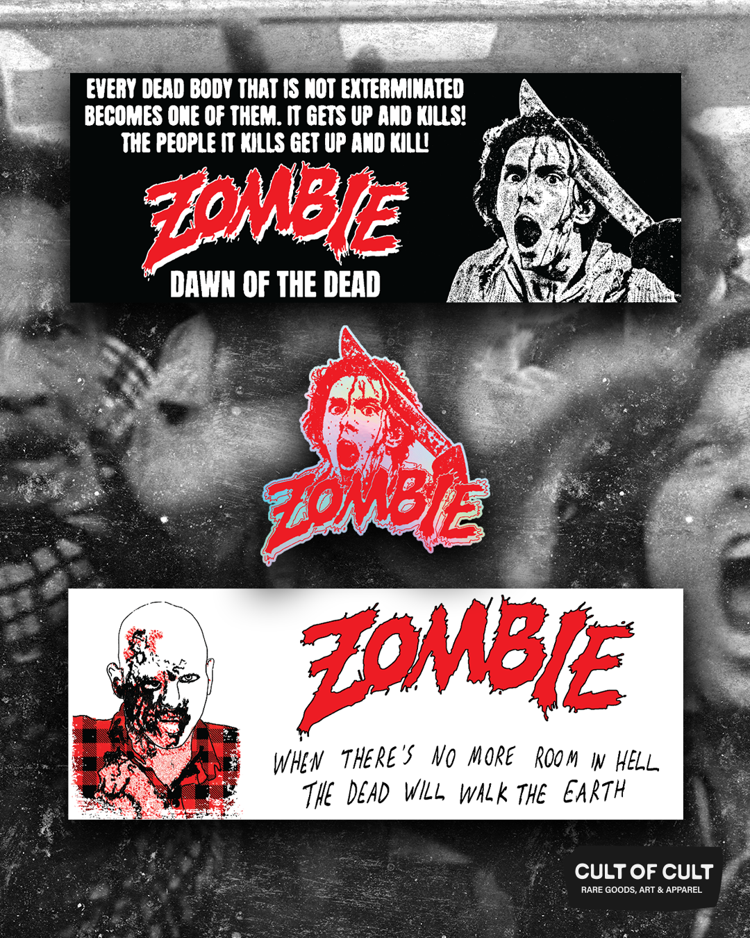 Dawn of the Dead 1978 Stickers