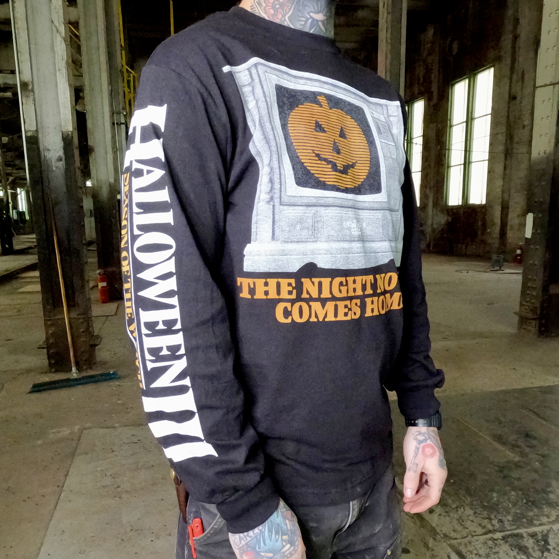 Halloween Season of The Witch Long Sleeve Model Right Sleeve View