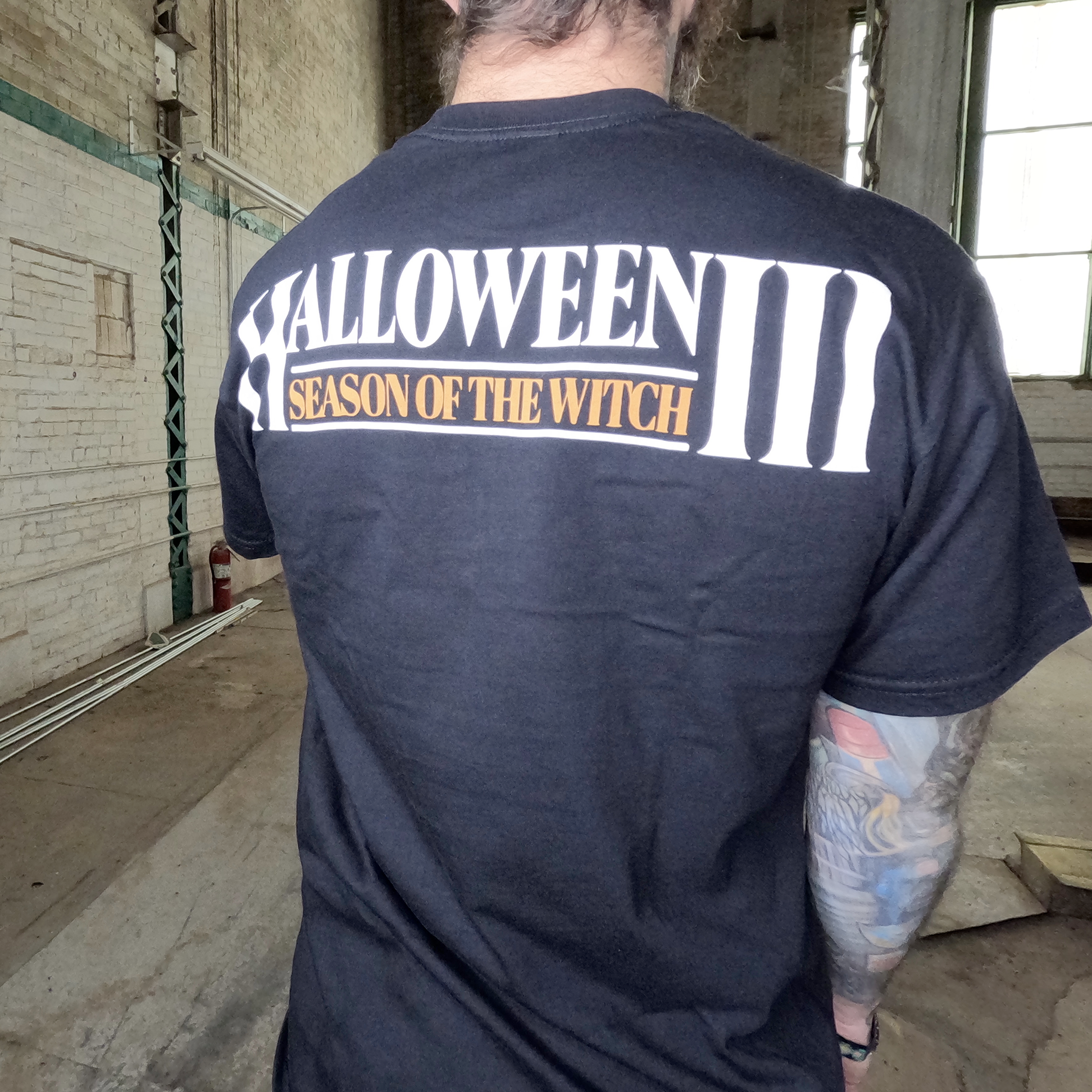 Halloween Season of The Witch Short Sleeve Model Back View