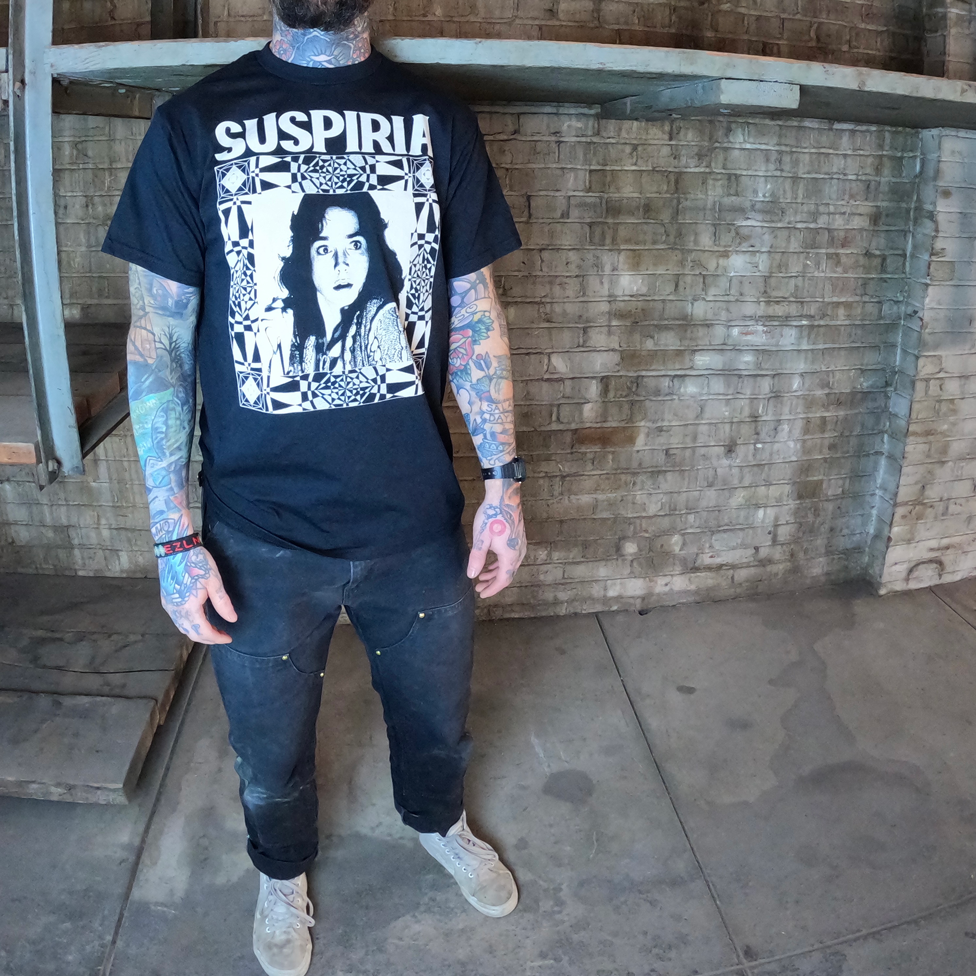 Suspiria 1977 Black Short Sleeve Model Front View