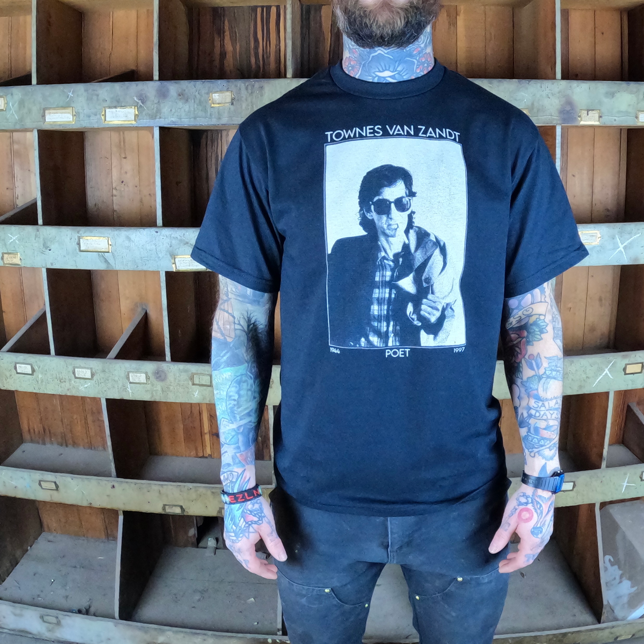 Townes Poet Tee Model Front