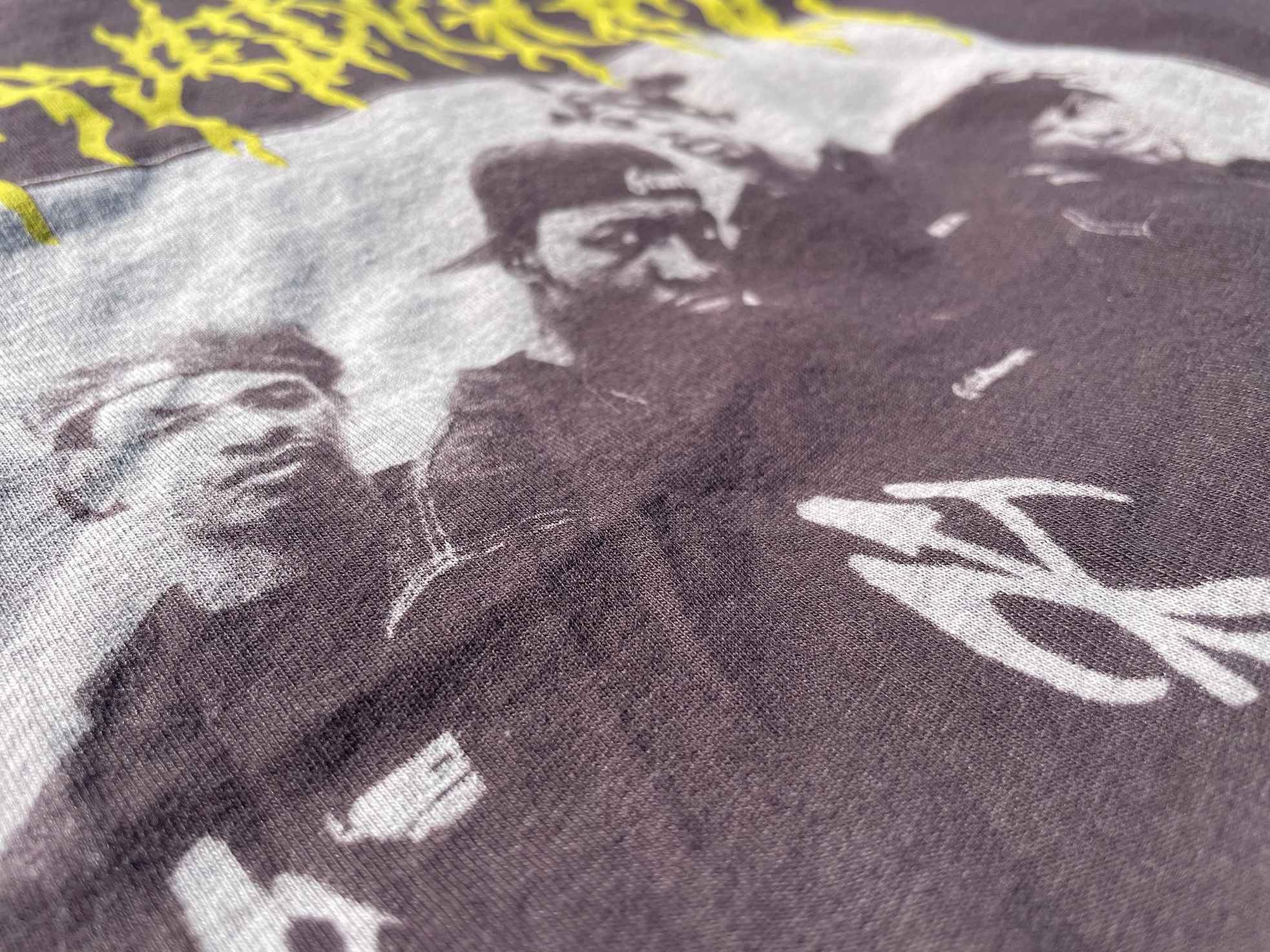 Gravediggaz Brown Tee Close Up Detail