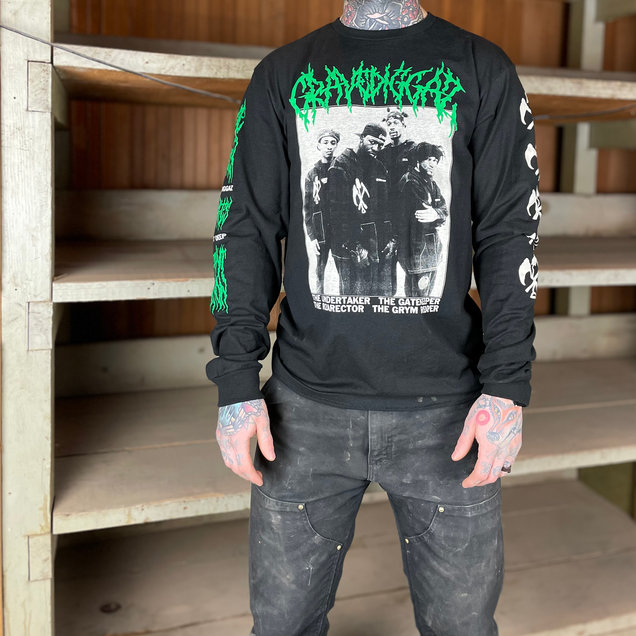 Gravediggaz Black LS Model Front