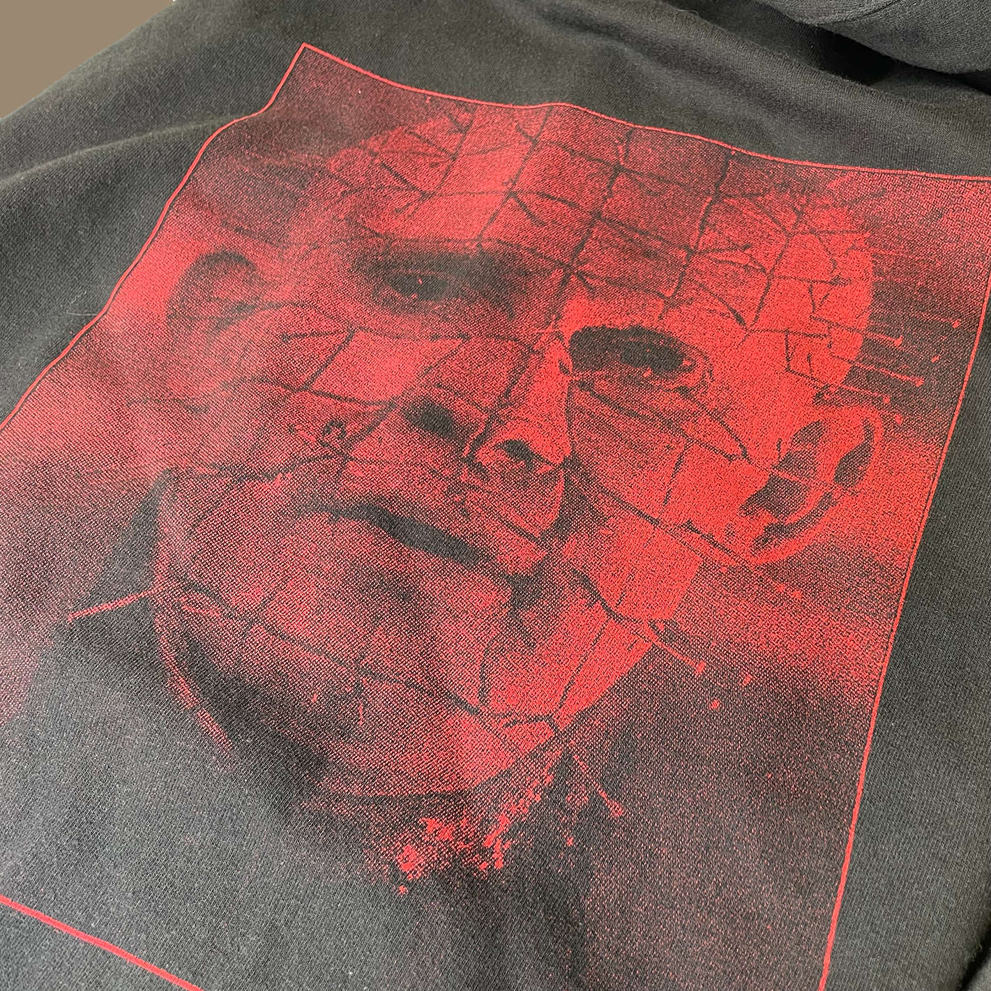 Hellraiser Cube Hoodie Close Up Detail Back