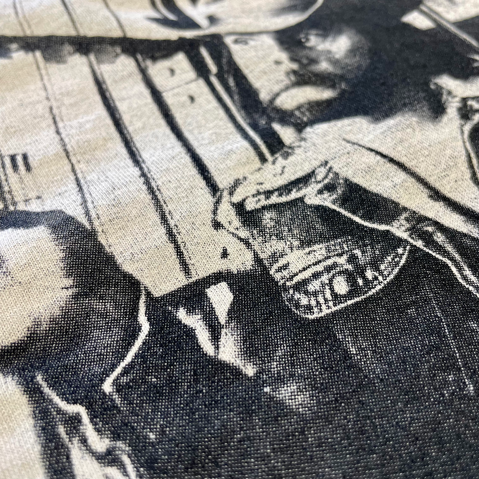 Paycheck Only Hell Baseball Print Detail Up Close