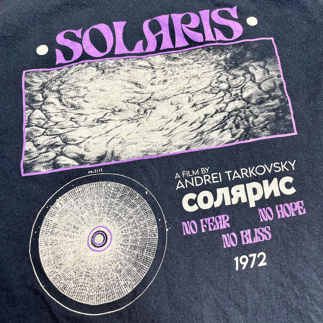 Solaris 1972 T-shirt Close Up Detail